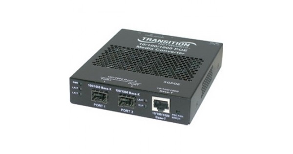 Transition Networks SGPOE1013-100-NA Gigabit PoE Media Converter 10/100 ...