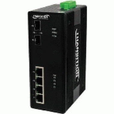 Ext Temp Unmanaged Switch 4x 10/100/1000 Plus 2 1000Base-X SFP